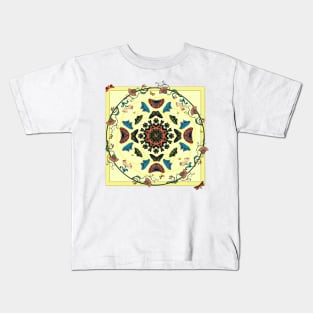 Butterfly Garden Mandala Collage Kids T-Shirt